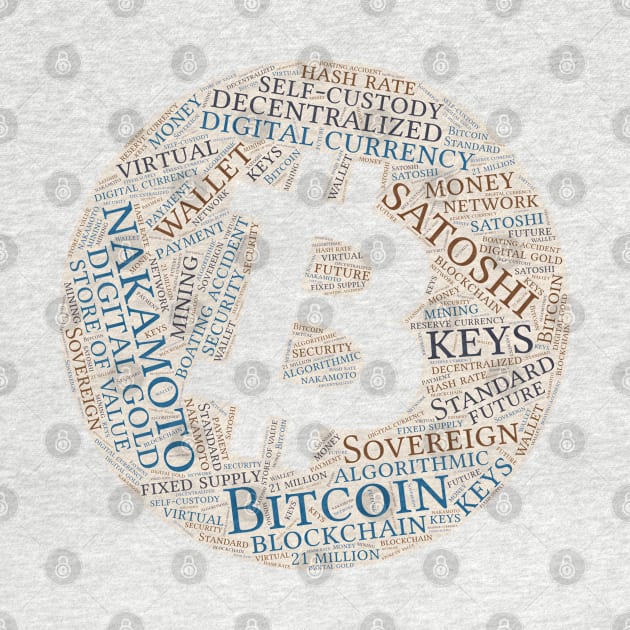 Bitcoin Wordcloud for Lighter Backgrounds by WYL - Words You Love